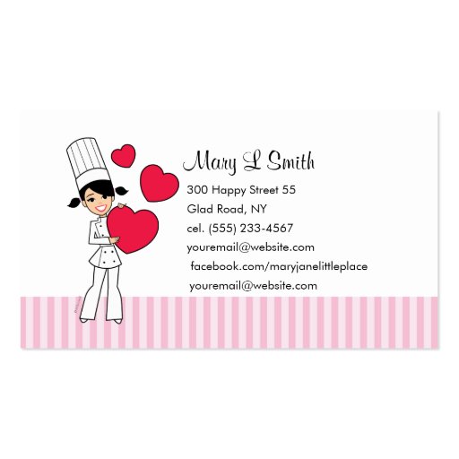 Love Baking Personal Calling Card - Customized Business Card Template (front side)