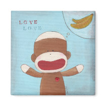 Love & Bananas Magnet by Princess_Monkey Love & Bananas Magnet