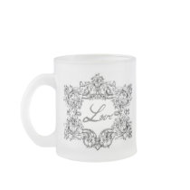 LOVE BAROQUE ORNATE FRAME PRINT MUGS