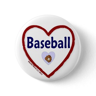 Love Baseball button