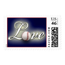 Love Baseball Postage Stamps