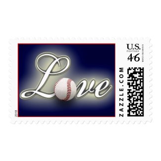 Love Baseball Postage Stamps