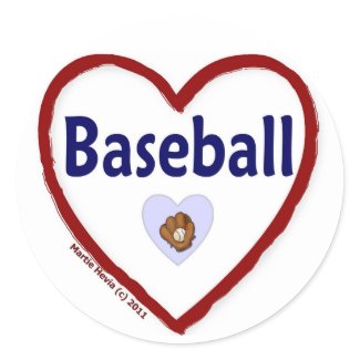 Love Baseball sticker