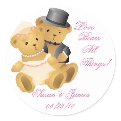 Love Bears All Things Round Stickers