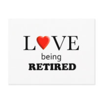 Love Being Retired postcards