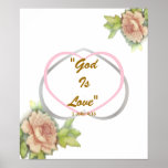 Love Biblical Message" God Is Love" Poster posters