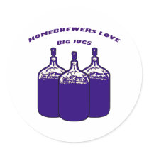 Love Big Jugs Round Stickers