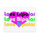 love bipolar Halftone postcards