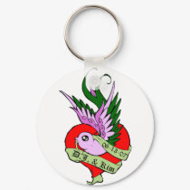 Love Bird DJ and Kim keychains
