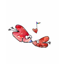 Love Bird Hearts T-shirt Apparel