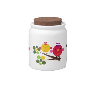 Love Birdies Candy Jar Cotton Jar