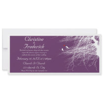Love Birds 2, 4"x9.25" invitation