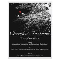 Love Birds 2, wedding menu and program flyers