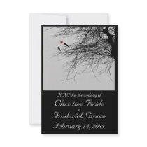 Love Birds, 3.5"x5" wedding rsvp Custom Announcements