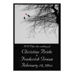 Love Birds, 3.5"x5" wedding rsvp invitations
