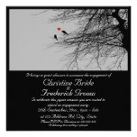 Love Birds, 5.25"x5.25" engagement announcement invitations