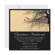 Love Birds, 5.25"x5.25" invitation