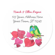 Love Birds Address Labels stickers
