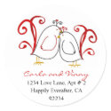 Love Birds and Blossoms Addres Labels stickers