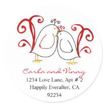 Love Birds and Blossoms Addres Labels stickers by DioSelina Love Birds and Blossoms Addres Labels stickers