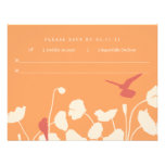 Love Birds and Poppies RSVP Announcement at Zazzle