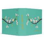 Love birds, apple blossoms branch binders