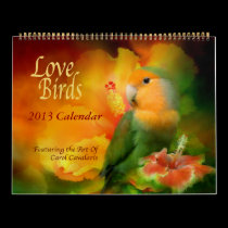 Love Birds Art Calendar 2013 calendars