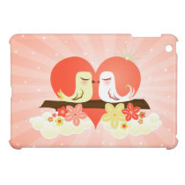 Love Birds at Heart - Pink - iPad Mini Case Cover ipad mini cases
