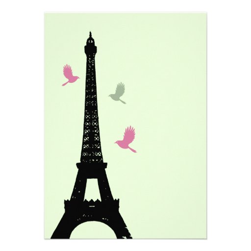 Love Birds Bridal Shower (green) Custom Invites