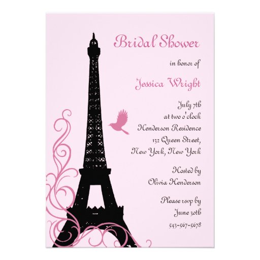 Love Birds Bridal Shower (pink) Personalized Invite