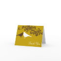 Love birds brown custom photo wedding thank you card