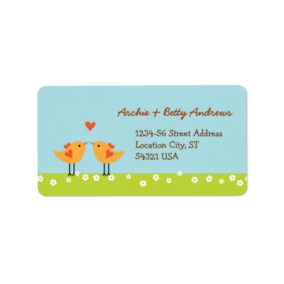 Love Birds Custom Address Label