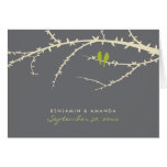 Love Birds Custom Thank You Card (lime)