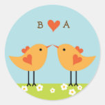 Love Birds (Day) Envelope Seal / Favor Sticker stickers