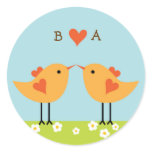 Love Birds (Day) Envelope Seal / Favor Sticker