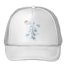 Love Birds & Delicate Flowers Trucker Hat