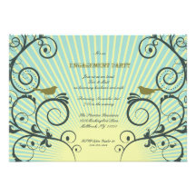 Love Birds Engagement Invitation