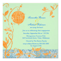 Love Birds: Engagement Invitations