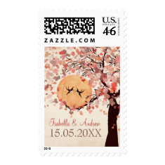 Love Birds - Fall Wedding Save the Date Postage