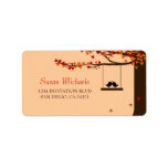 Love Birds Falling Hearts Address Labels