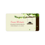 Love Birds Falling Hearts Address Labels