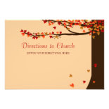 Love Birds Falling Hearts Directions Card Announcement