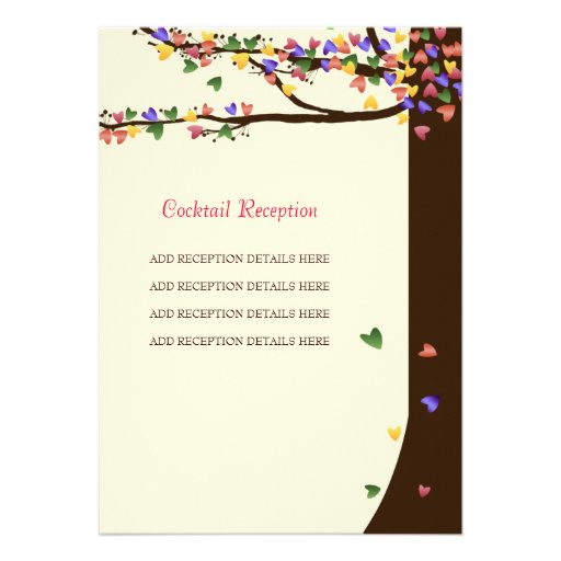 Love Birds Falling Hearts Oak Tree Per Personalized Announcement