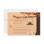 Love Birds Falling Hearts Oak Tree RSVP Custom Invitation