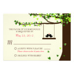 Love Birds Falling Hearts Oak Tree RSVP Personalized Announcement