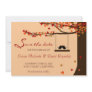 Love Birds Falling Hearts Oak Tree Save the Date Personalized Announcement