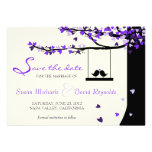 Love Birds Falling Hearts Oak Tree Save the Date Card