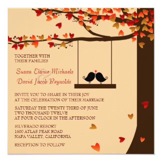 Fall wedding invitations zazzle