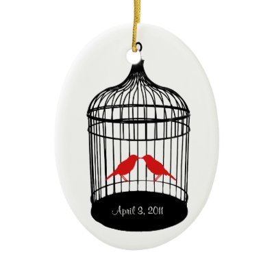 Love bird's first Christmas Together Ornament