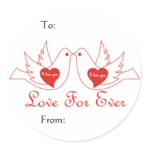 Love Birds Gift tag stickers by zazzleproducts1 Love Birds Gift tag stickers